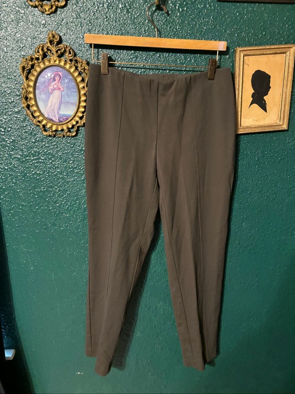 J. Jill Green Pull On Tapered Slim Pants Sz Small Petite